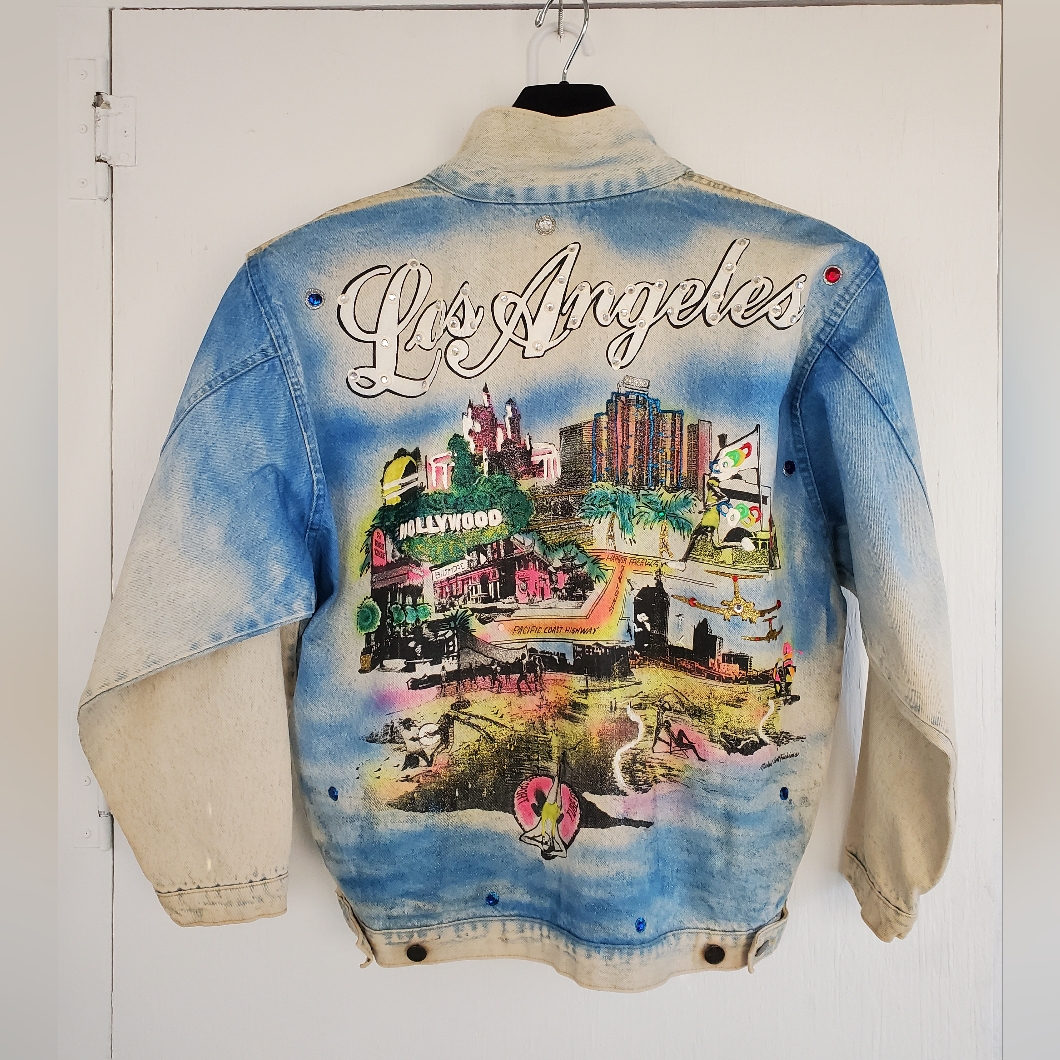 Michael Scott Fashionsvery Rare Vintage Early 80s Custom La Airbrush Jean Jacket